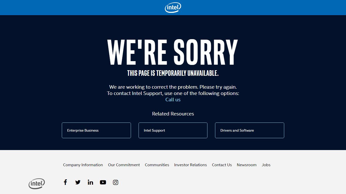 Contact Us By Phone - Intel